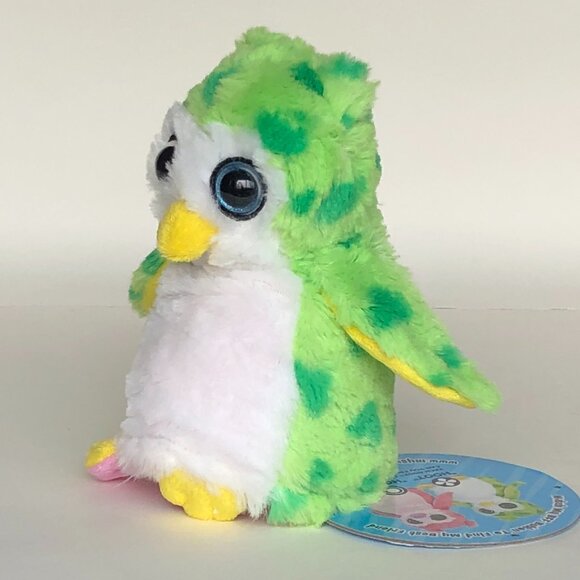 🔥3 For $20🔥New w/Tag Owls Reversible Plush Pink/Green Switch-A-Rooz 8" (20 cm) - Picture 6 of 16